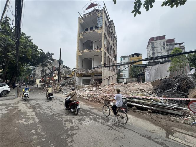  Đoạn Vành đai 2,5 đi qua phố Nhân Hòa, phường Thanh Xuân. Ảnh: Quốc Lũy - TTXVN