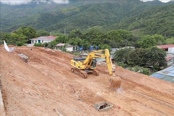 San gạt hệ thống đường nội bộ của dự án. Ảnh: Quý Trung – TTXVN
