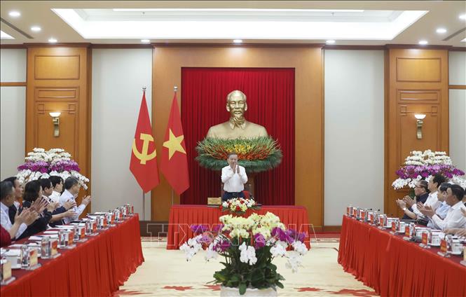 Tổng Bí thư, Chủ tịch nước Tô Lâm, Trưởng Ban Chỉ đạo chủ trì phiên họp. Ảnh: Thống Nhất – TTXVN