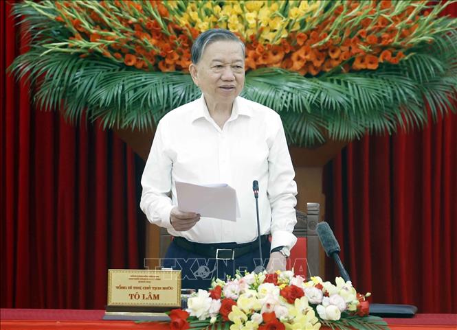 Tổng Bí thư, Chủ tịch nước Tô Lâm, Trưởng Ban Chỉ đạo phát biểu. Ảnh: Thống Nhất – TTXVN