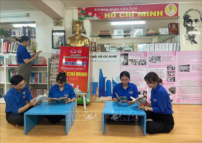 Nhiều không gian văn hóa Hồ Chí Minh được xây dựng và trở thành điểm gặp gỡ, giao lưu của đoàn viên, thanh niên. Ảnh: Hữu Duyên - TTXVN