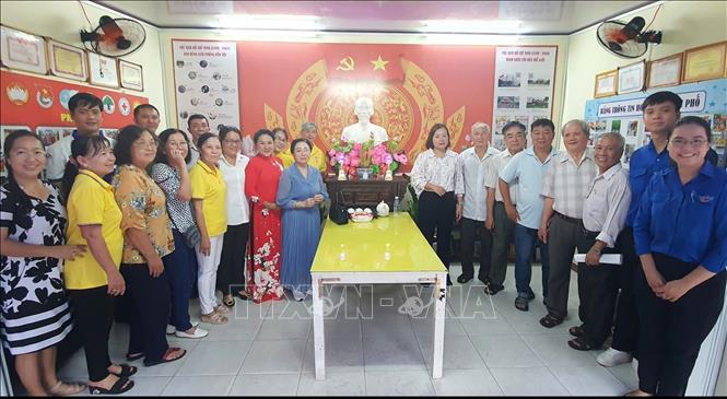 Không gian văn hóa Hồ Chí Minh này được xây dựng từ sự chung tay, đóng góp của bà con nhân dân trong khu phố 33, phường Diên Hồng (TP. Hồ Chí Minh). Ảnh: Hữu Duyên - TTXVN