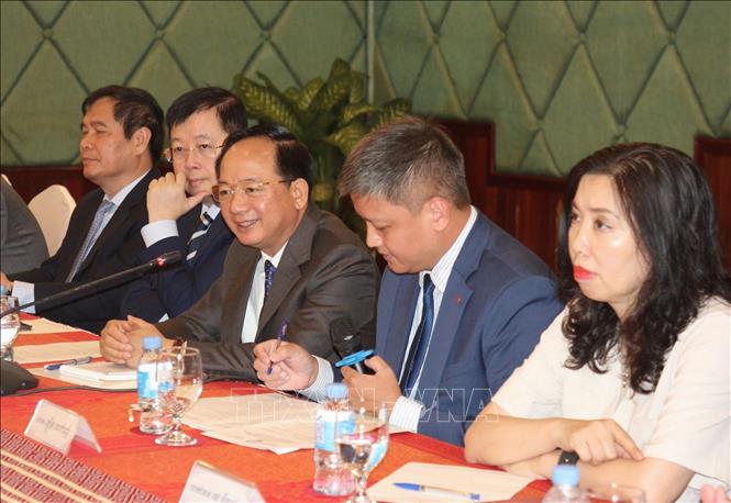 Đoàn đại biểu cấp cao Đảng Cộng sản Việt Nam tại cuộc gặp ở Siem Reap. Ảnh: Minh Hưng – P/v TTXVN tại Campuchia