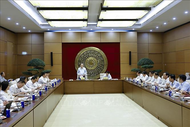 Chủ tịch Quốc hội Trần Thanh Mẫn phát biểu. Ảnh: Doãn Tấn - TTXVN