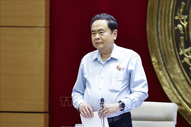 Chủ tịch Quốc hội Trần Thanh Mẫn phát biểu. Ảnh: Doãn Tấn - TTXVN
