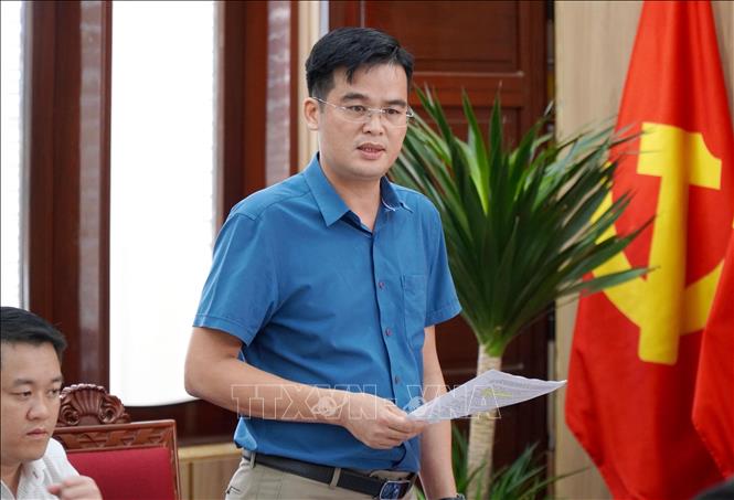                                Ông Nguyễn Hải Trường, Phó Trưởng Ban Quản lý Khu kinh tế Dung Quất và các Khu công nghiệp tỉnh Quảng Ngãi phát biểu. Ảnh: Lê Phước Ngọc-TTXVN