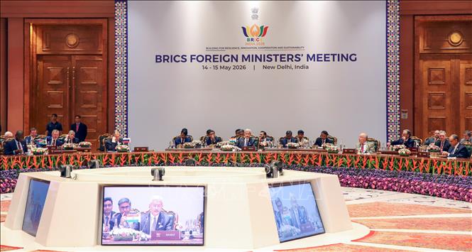 Ngoại trưởng Ấn Độ S. Jaishankar phát biểu tại Hội nghị Ngoại trưởng BRICS ở New Delhi ngày 14/5/2026. Ảnh: ANI/TTXVN