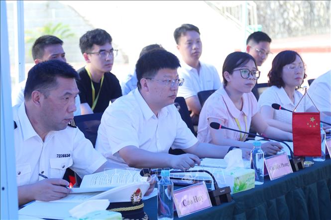 Đại biểu Chính phủ nhân dân thị Bằng Tường, Quảng Tây (Trung Quốc) tại hội đàm. Ảnh: Quang Duy – TTXVN