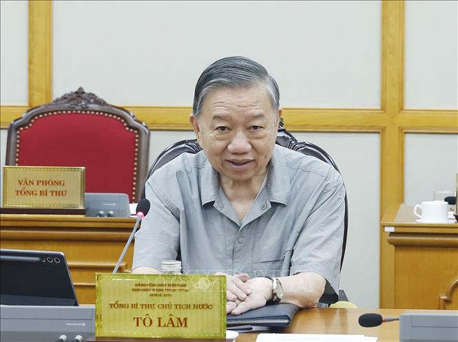 Tổng Bí thư, Chủ tịch nước Tô Lâm phát biểu chỉ đạo.  Ảnh: Thống Nhất – TTXVN