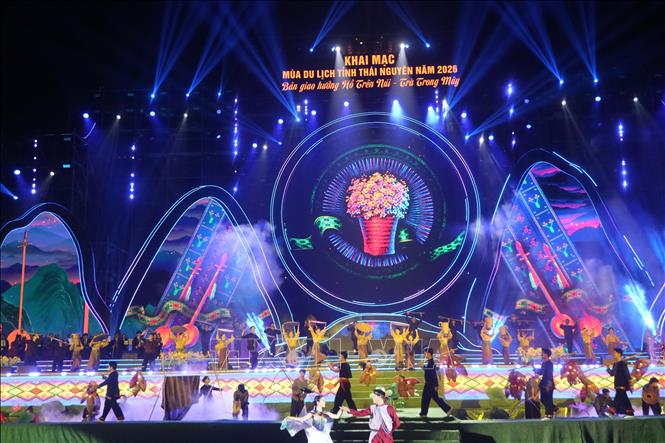 Thái Nguyên tổ chức Khai mạc Mùa du lịch năm 2026 với chủ đề Bản giao hưởng “Hồ trên núi-Trà trong mây”. Ảnh: Vũ Hoàng Giang - TTXVN