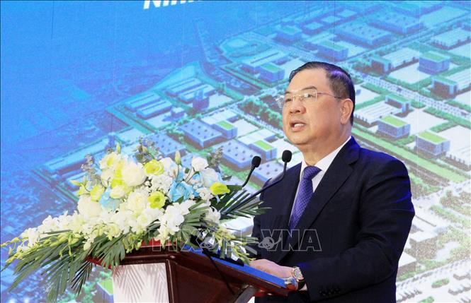 Phó Thủ tướng Thường trực Chính phủ Phạm Gia Túc phát biểu tại buổi lễ. Ảnh: Thái Thuần - TTXVN
