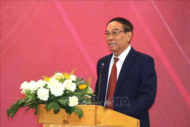 TS. Bùi Văn Quyền, Viện trưởng Viện Chống gian lận thương mại và hàng giả phát biểu tại sự kiện. Ảnh: Hương Giang - TTXVN
