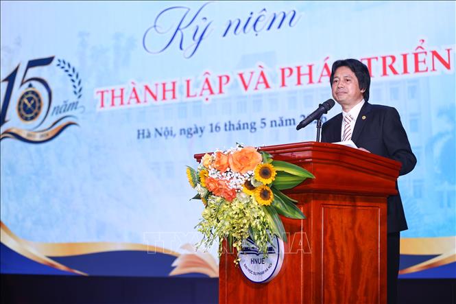 TS. Nguyễn Duy Nhiên, Trưởng khoa Triết học (Trường Đại học Sư phạm Hà Nội) phát biểu. Ảnh: Thanh Tùng -TTXVN
