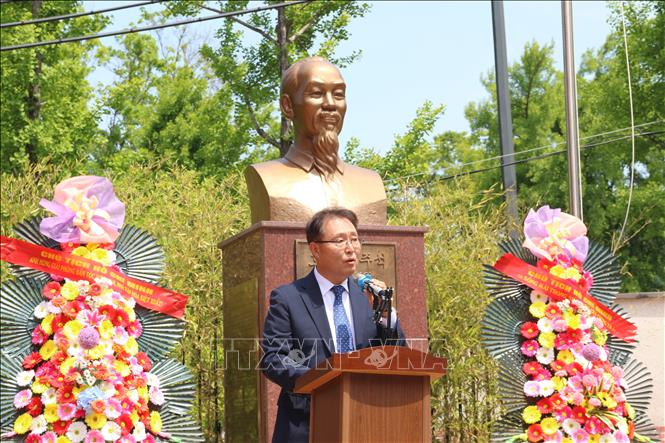 Giáo sư Park Yeon Kwan - Trưởng khoa tiếng Việt của Đại học Ngoại ngữ Hàn Quốc phát biểu. Ảnh: Trường Giang – P/v TTXVN tại Hàn Quốc