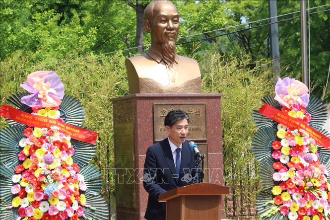 Ông Kwon Sung Taek - Chủ tịch Hiệp hội Giao lưu Văn hóa và Kinh tế Việt Nam - Hàn Quốc (KOVECA) phát biểu. Ảnh: Trường Giang – P/v TTXVN tại Hàn Quốc