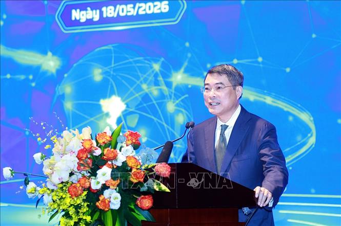 Thủ tướng Lê Minh Hưng phát biểu tại Lễ chào mừng Ngày Khoa học, Công nghệ và Đổi mới sáng tạo Việt Nam và Hội nghị triển khai công nghệ chiến lược. Ảnh: Dương Giang - TTXVN
