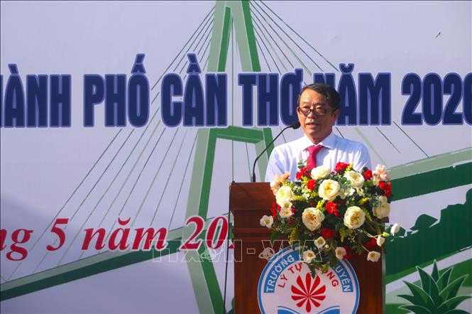 Ông Nguyễn Văn Khởi, Phó Chủ tịch UBND thành phố Cần Thơ, phát biểu tại sự kiện. Ảnh: Ánh Tuyết - TTXVN