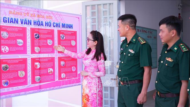 Mô hình “Không gian văn hóa Hồ Chí Minh” tại xã Hòa Hội góp phần lan tỏa việc học tập và làm theo Bác trong cán bộ, đảng viên và nhân dân. Ảnh: Minh Phú - TTXVN 
