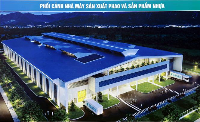 Phối cảnh nhà máy sản xuất phao và sản phẩm nhựa của dự án. Ảnh: Quang Quyết - TTXVN