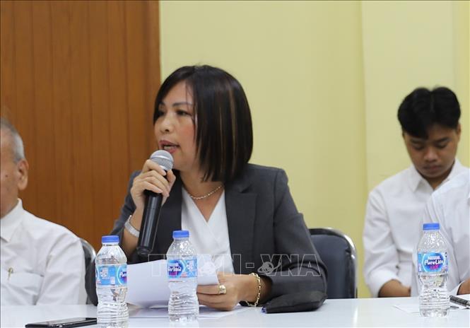 PGS.TS Nguyễn Thị Phước Lai, Học viện Công nghệ châu Á, đóng góp nhiều ý kiến thiết thực tại tọa đàm. Ảnh: Đỗ Sinh – PV TTXVN tại Thái Lan