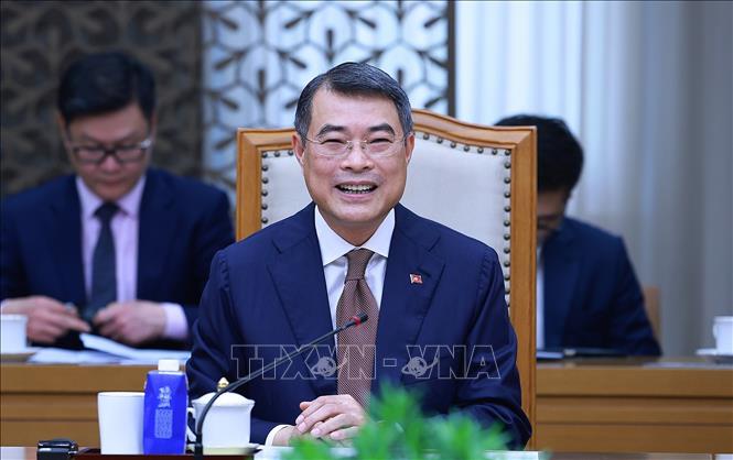 Thủ tướng Lê Minh Hưng phát biểu tại cuộc tiếp Bộ trưởng Ngoại giao và các vấn đề châu Âu Croatia Gordan Grlic Radman. Ảnh: Dương Giang – TTXVN
