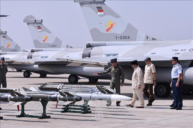 Máy bay chiến đấu Rafale tại Căn cứ Không quân Halim Perdanakusuma, Đông Jakarta. Ảnh: Đỗ Quyên – PV TTXVN tại Indonesia