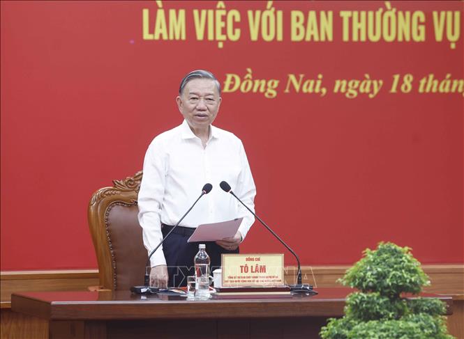 Tổng Bí thư, Chủ tịch nước Tô Lâm phát biểu chỉ đạo. Ảnh: Thống Nhất – TTXVN