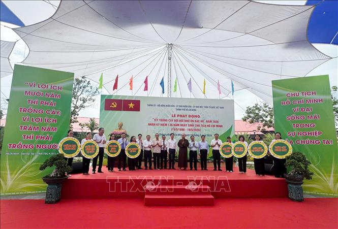 Các đơn vị với những mô hình như “Đường hoa nông dân”, “Tuyến hẻm nông dân tự quản”, “Ban công muôn sắc hoa”, “Vườn cây đại đoàn kết”,… sẽ được triển khai trên địa bàn TP. Hồ Chí Minh. Ảnh: Hồng Đạt - TTXVN
