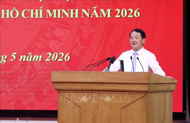 Bí thư Tỉnh ủy Tuyên Quang Hầu A Lềnh phát biểu tại Chương trình. Ảnh: Quang Cường – TTXVN.