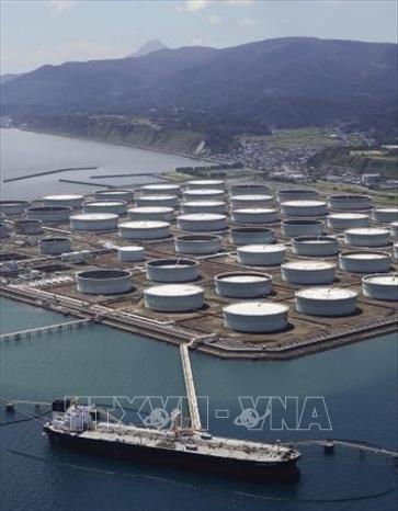 Kho dự trữ dầu ở thành phố Kagoshima, miền Tây Nam Nhật Bản. Ảnh: Kyodo/TTXVN