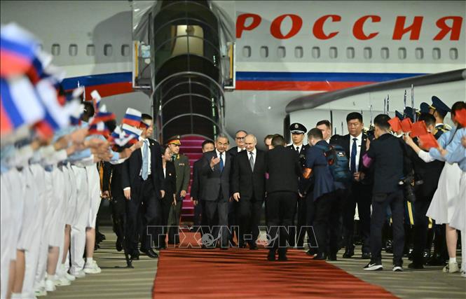 Tổng thống Nga Vladimir Putin tới Bắc Kinh, bắt đầu chuyến thăm Trung Quốc, ngày 19/5/2026. Ảnh: THX/TTXVN