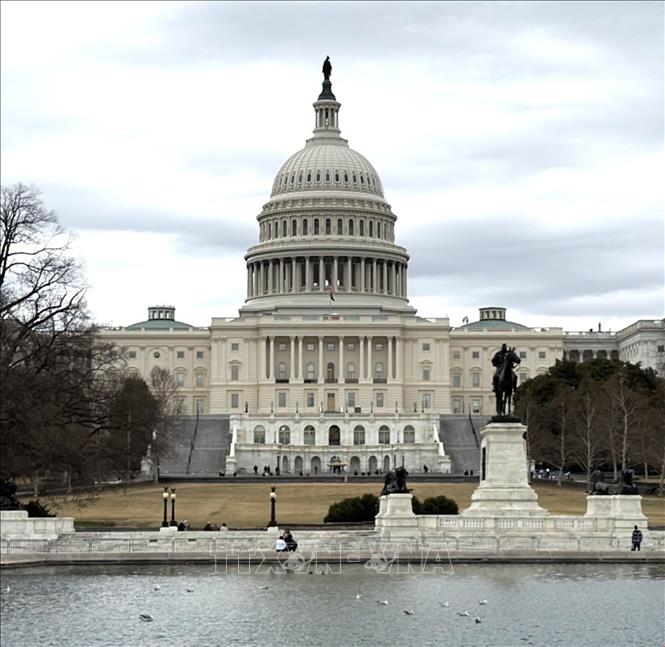  Tòa nhà Quốc hội Mỹ tại thủ đô Washington D.C. Ảnh: Ngọc Quang - PV TTXVN tại Mỹ