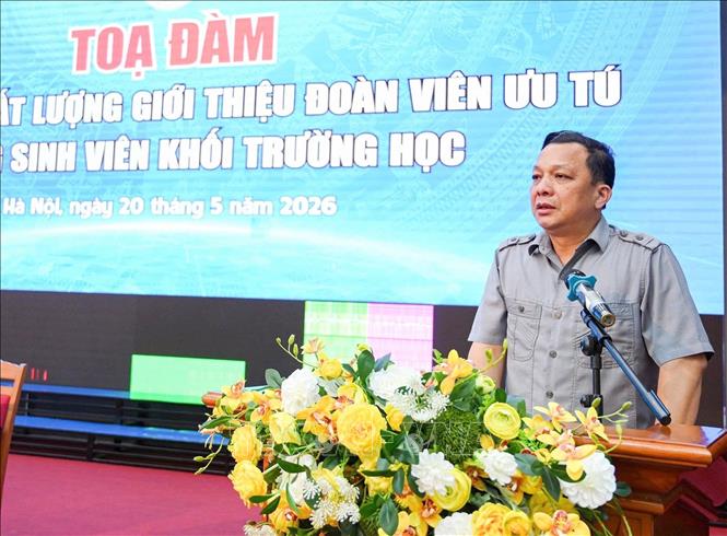 Đồng chí Nguyễn Đức Minh, Ủy viên Ban Chấp hành Đảng bộ, Phó Trưởng Ban Thường trực Ban Tổ chức Đảng ủy các cơ quan Đảng Trung ương phát biểu. Ảnh: Minh Đức – TTXVN