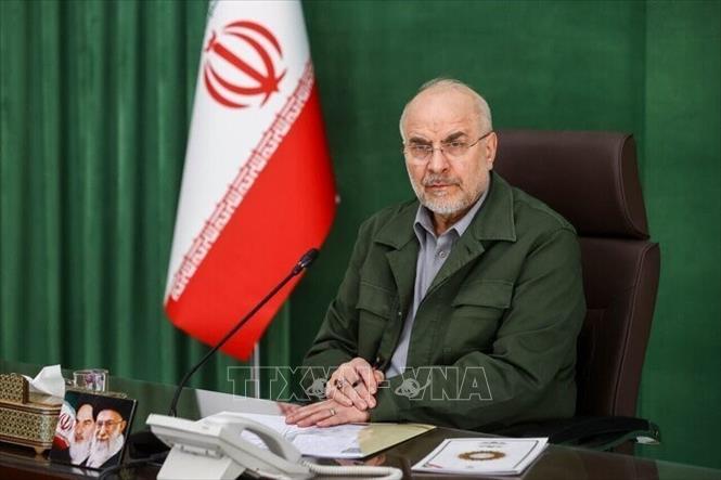 Chủ tịch Quốc hội, Trưởng phái đoàn đàm phán của Iran Mohammad Bagher Ghalibaf. Ảnh: IRNA/TTXVN