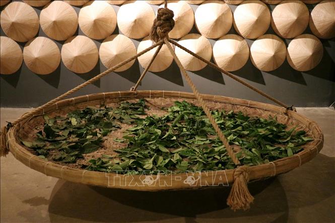 The exhibition space showcasing the tea production process at the Long Dinh Tea Museum (Xuan Truong ward, Da Lat, Lam Dong province). VNA Photo: Nguyễn Thành