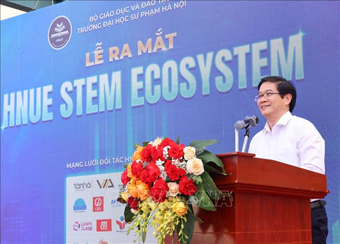 Vụ trưởng Vụ Giáo dục Phổ thông (Bộ Giáo dục và Đào tạo) Thái Văn Tài phát biểu. Ảnh: Thanh Tùng - TTXVN