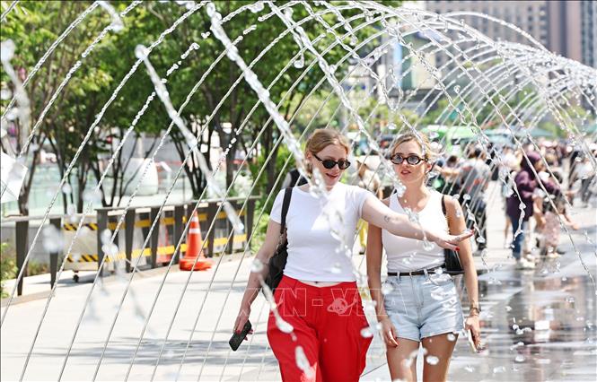 Khách du lịch tại Seoul, Hàn Quốc, ngày 17/5/2026. Ảnh: Yonhap/TTXVN