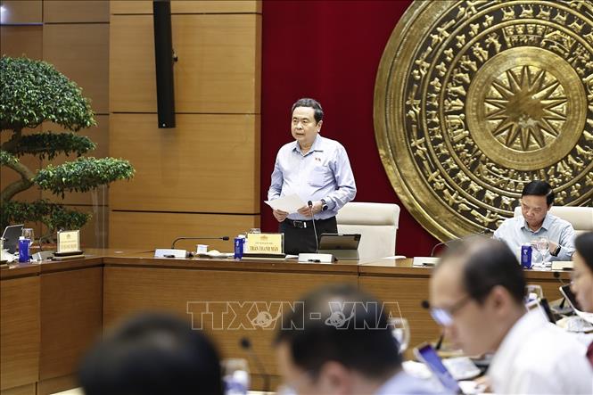 Chủ tịch Quốc hội Trần Thanh Mẫn phát biểu. Ảnh: Doãn Tấn - TTXVN