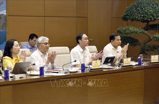 Đại biểu dự cuộc làm việc. Ảnh: Doãn Tấn - TTXVN