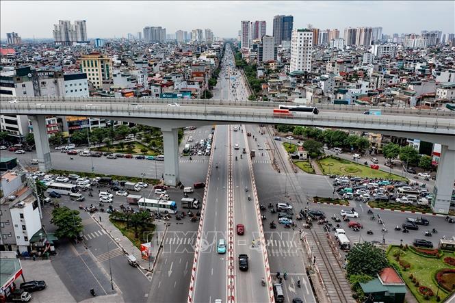 Nút giao Vành đai 2,5 với Quốc lộ 1A, khu vực có vai trò kết nối các trục giao thông hướng tâm và vành đai phía Nam Hà Nội. Ảnh: Trung Nguyên - TTXVN
