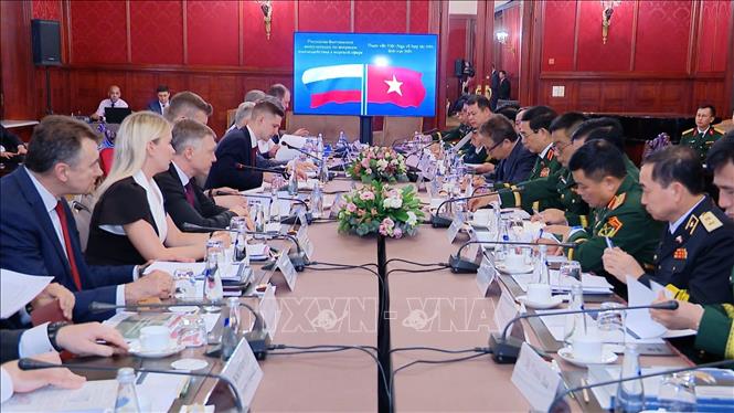 Quang cảnh Phiên họp tham vấn lần thứ hai trong lĩnh vực biển giữa Việt Nam và Liên bang Nga. Ảnh: TTXVN phát