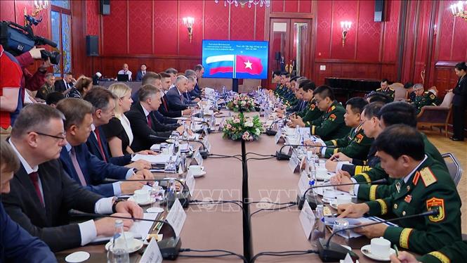 Quang cảnh Phiên họp tham vấn lần thứ hai trong lĩnh vực biển giữa Việt Nam và Liên bang Nga. Ảnh: TTXVN phát