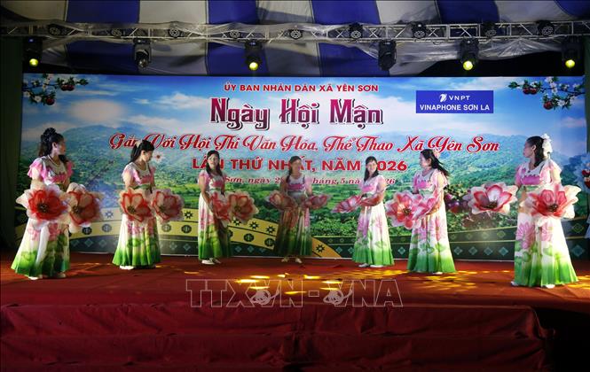 Chương trình văn nghệ tại lễ khai mạc. Ảnh: Quang Quyết - TTXVN