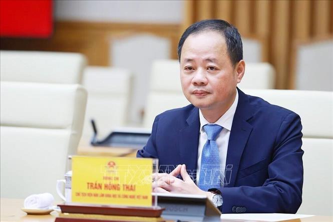 GS.TS Trần Hồng Thái, Chủ tịch Viện Hàn lâm Khoa học và Công nghệ Việt Nam. Ảnh: Dương Giang-TTXVN