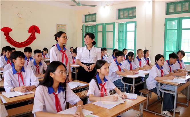 Trường Trung học cơ sở Lê Danh Phương (xã Hưng Hà) chú trọng nâng cao chất lượng dạy và học, khẳng định vị thế là một trong những đơn vị tiêu biểu của địa phương. Ảnh: Thế Duyệt – TTXVN
