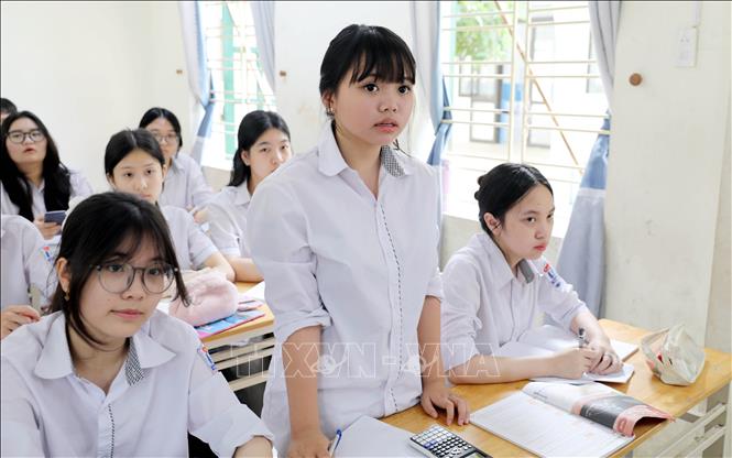 Hưng Yên đặt mục tiêu đến năm 2045 trở thành một trong 5 địa phương dẫn đầu cả nước về giáo dục và đào tạo. Ảnh: Thế Duyệt – TTXVN