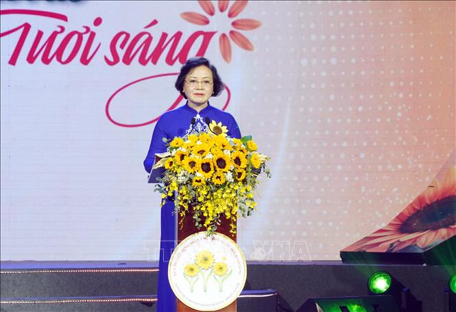 Phó Thủ tướng Phạm Thị Thanh Trà phát biểu tại chương trình nghệ thuật gây Quỹ hỗ trợ bệnh nhân ung thư 