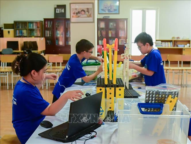 Các đội hào hứng tham gia thi. Ảnh: Thu Phương - TTXVN