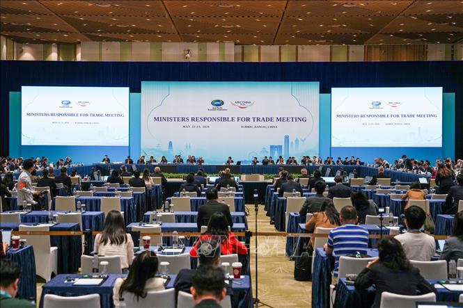 Hội nghị Bộ trưởng Thương mại Diễn đàn Hợp tác Kinh tế châu Á - Thái Bình Dương (APEC) tại thành phố Tô Châu, tỉnh Giang Tô, Trung Quốc ngày 22/5/2026. Ảnh: THX/TTXVN