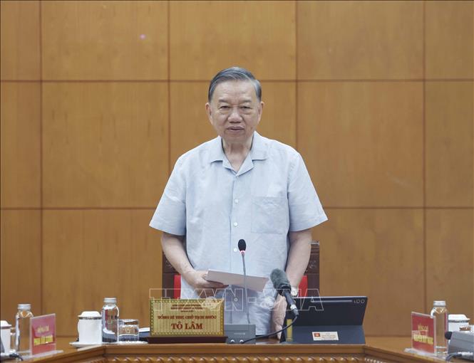Tổng Bí thư, Chủ tịch nước Tô Lâm phát biểu chỉ đạo. Ảnh: Thống Nhất – TTXVN